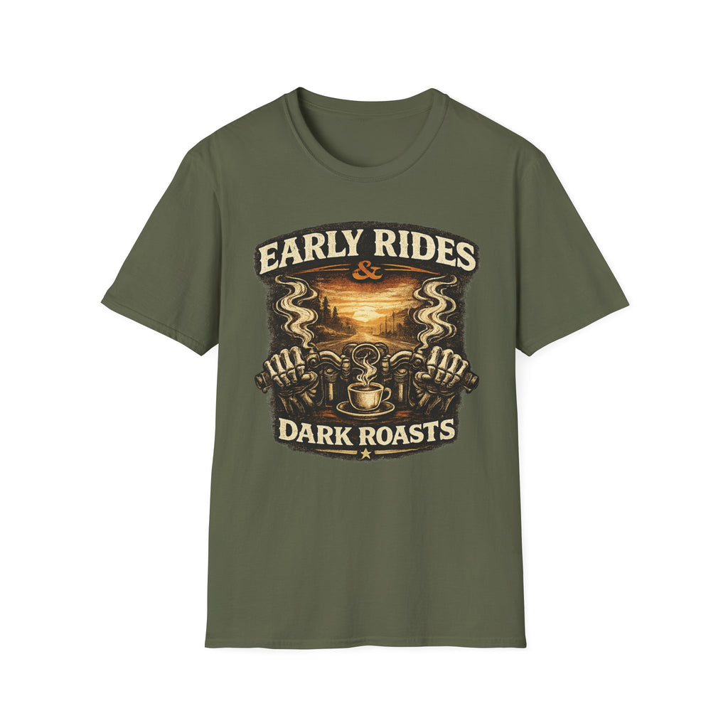 Early Rides & Dark Roasts T‑Shirt