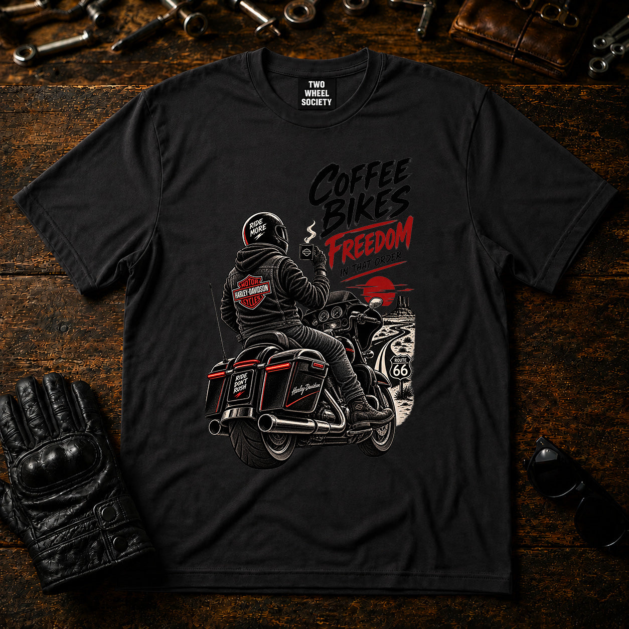 Coffee Bikes Freedom T‑Shirt