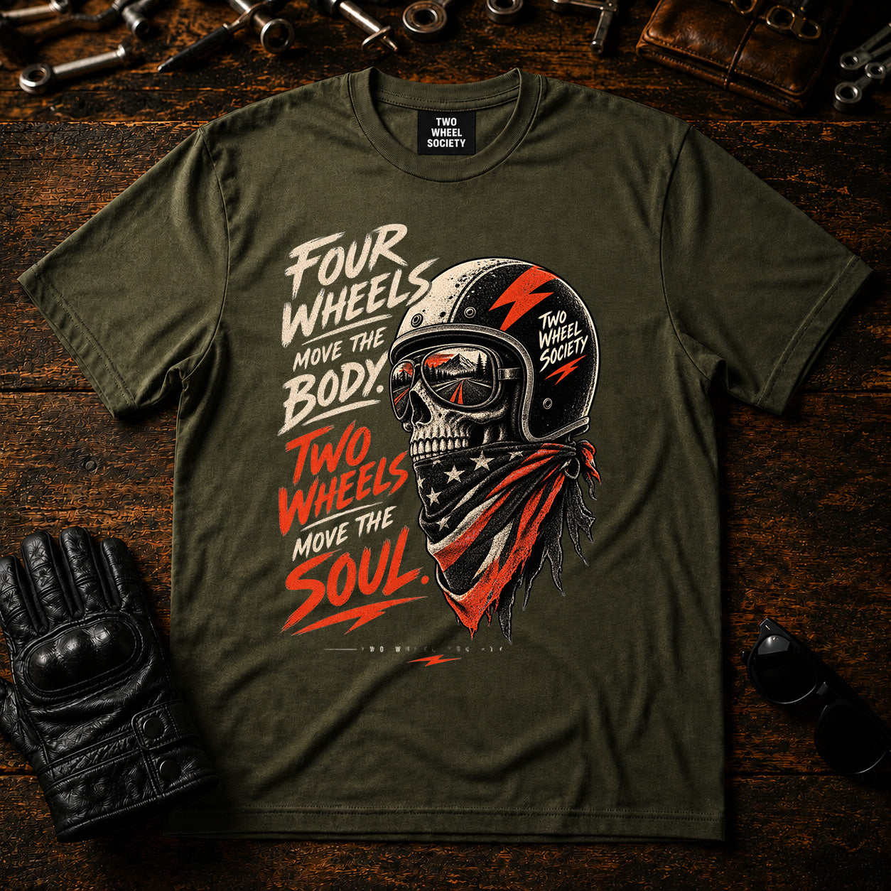 Four Wheels T‑Shirt