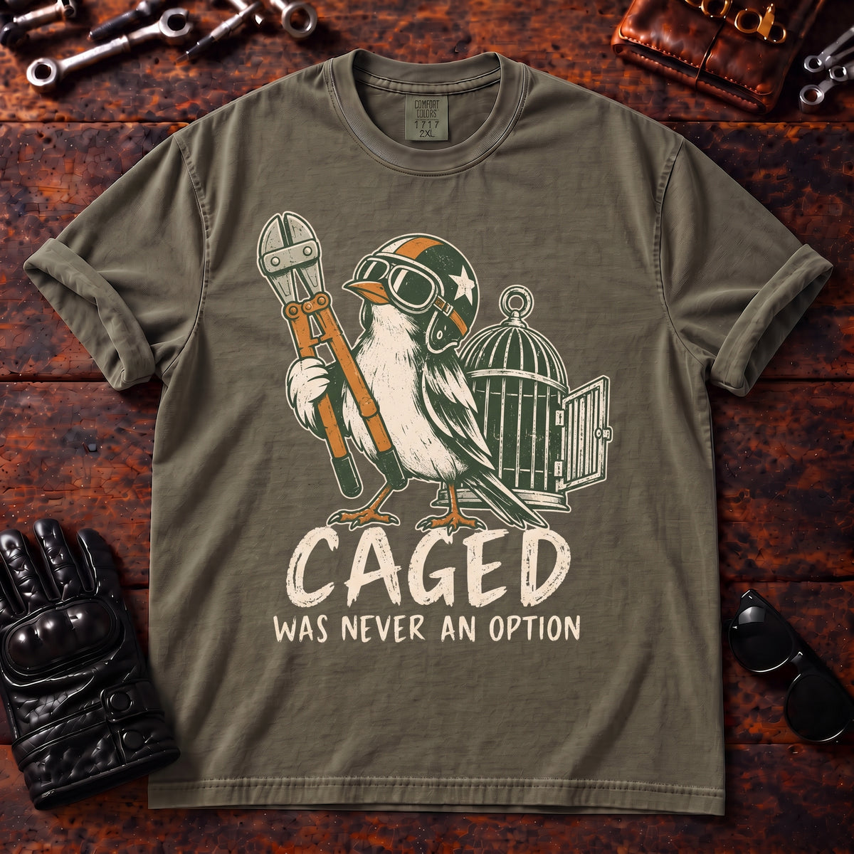 Caged Was Never An Option T‑Shirt