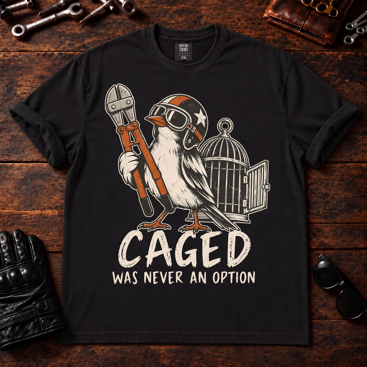 Caged Was Never An Option T‑Shirt