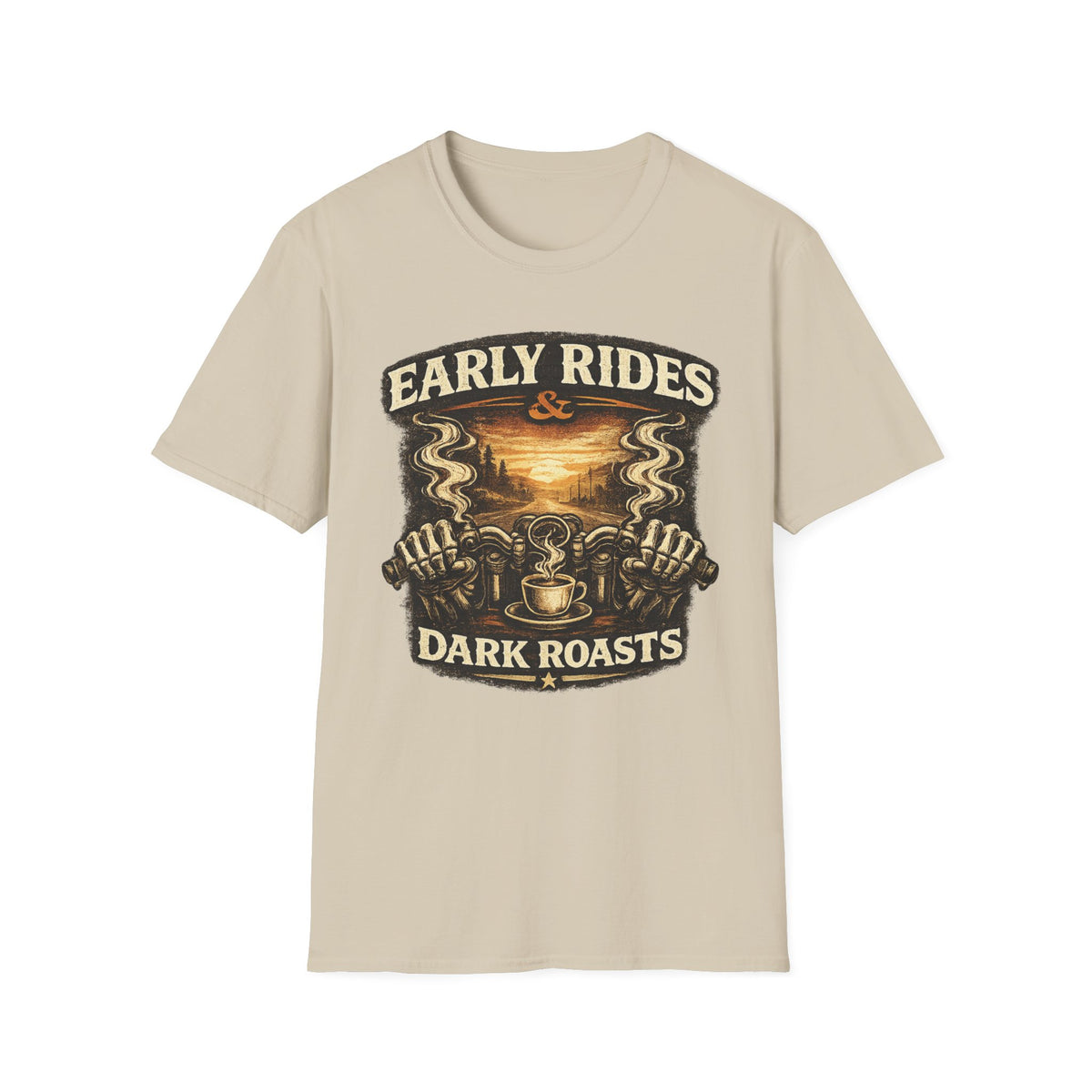 Early Rides & Dark Roasts T‑Shirt