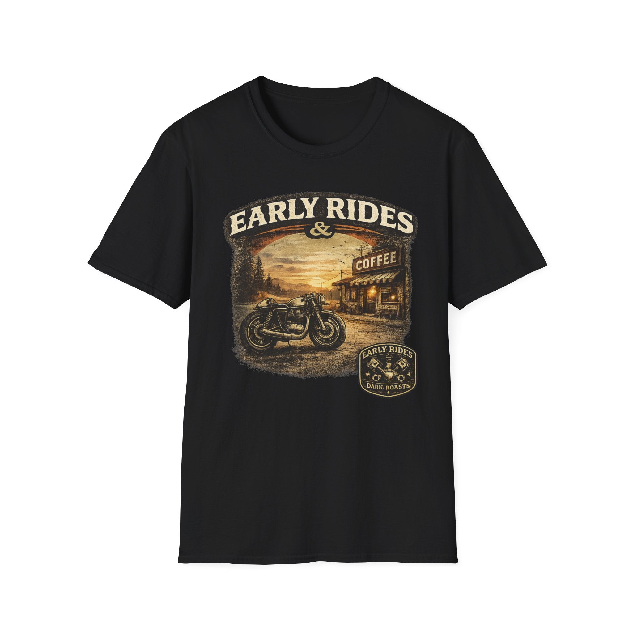 Early Rides & Coffee T‑Shirt