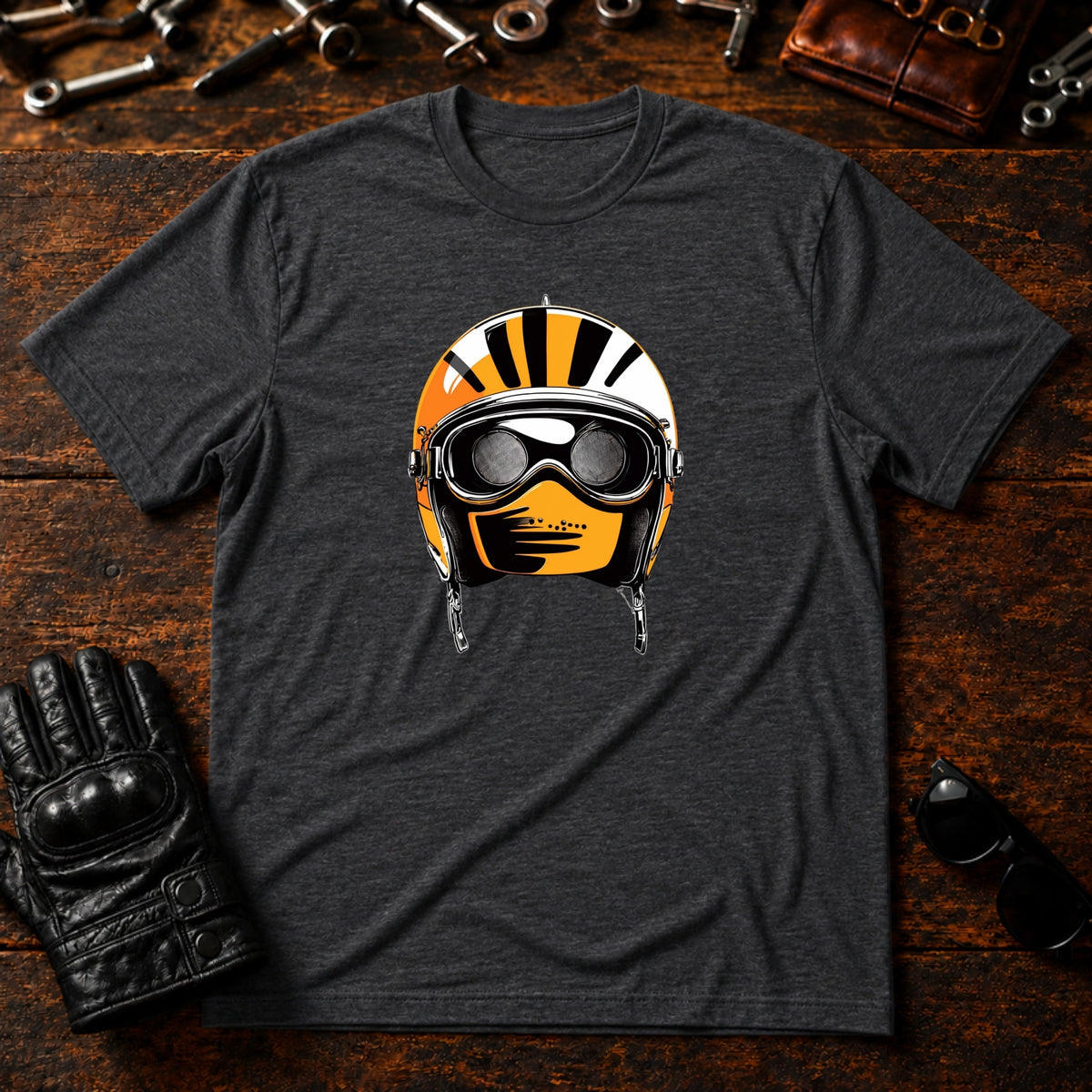 Morning Ride Vibes T-Shirt - mockup 8 dark heather