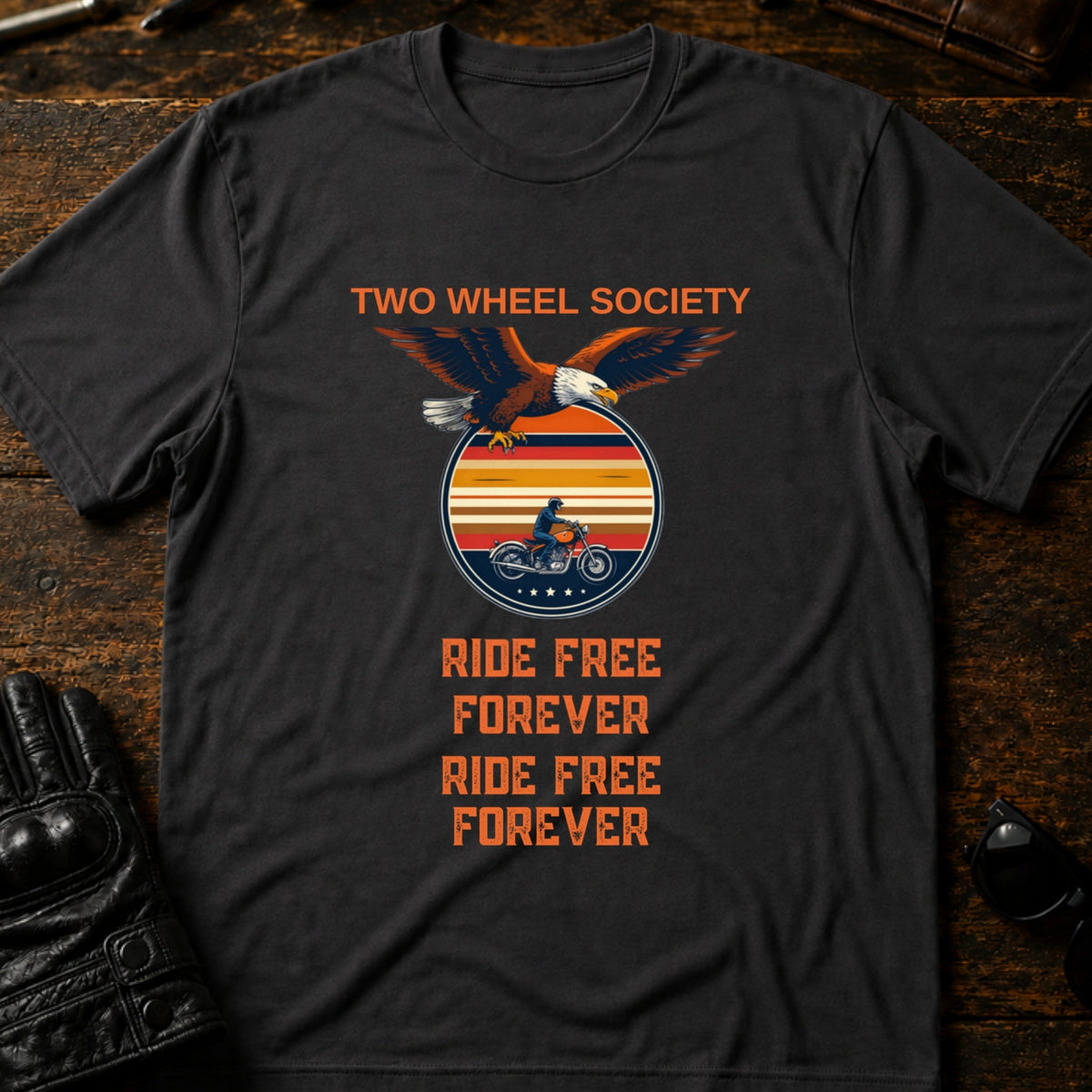 Ride Free Forever T-Shirt, charcoal