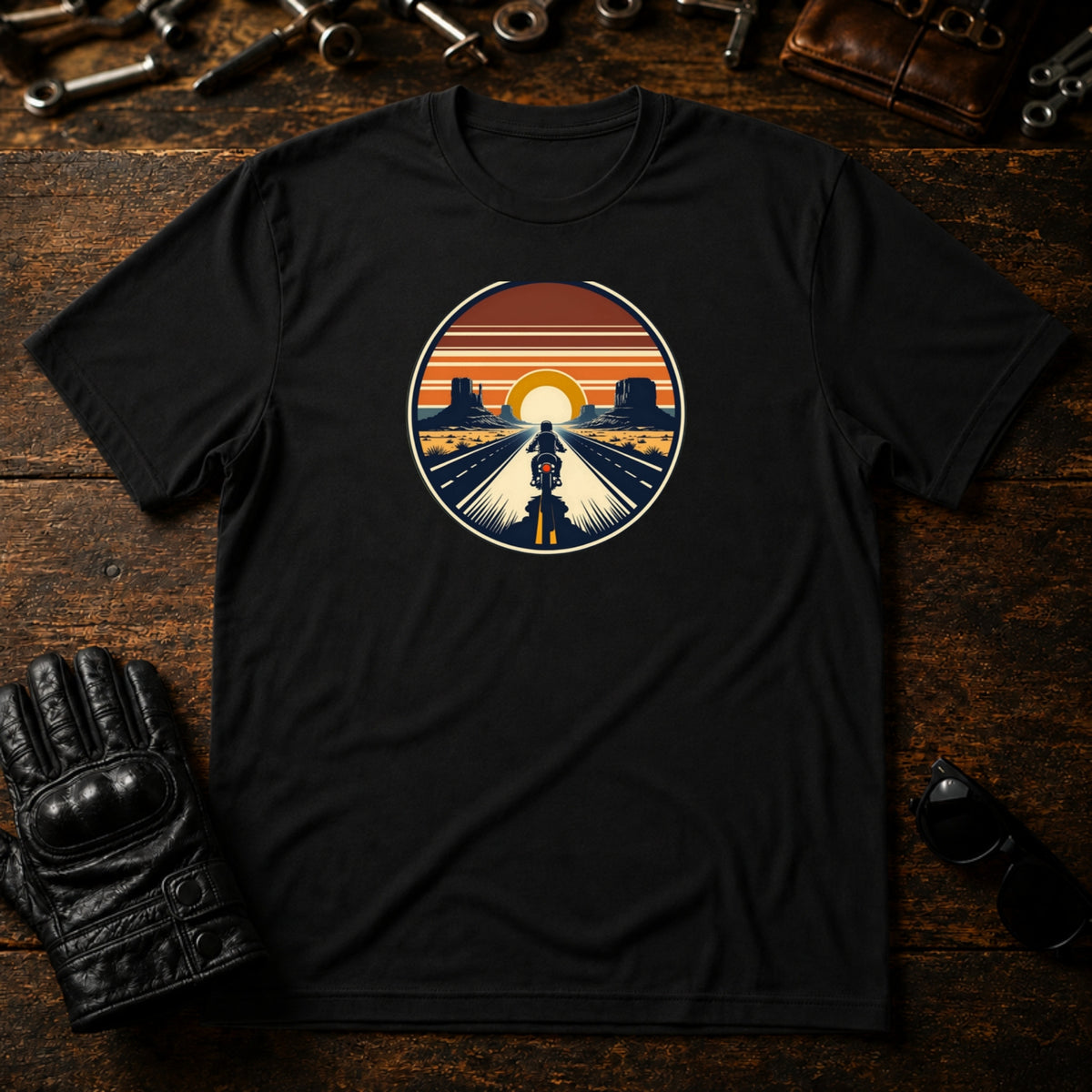 Open Road Freedom T-Shirt - mockup 1 black