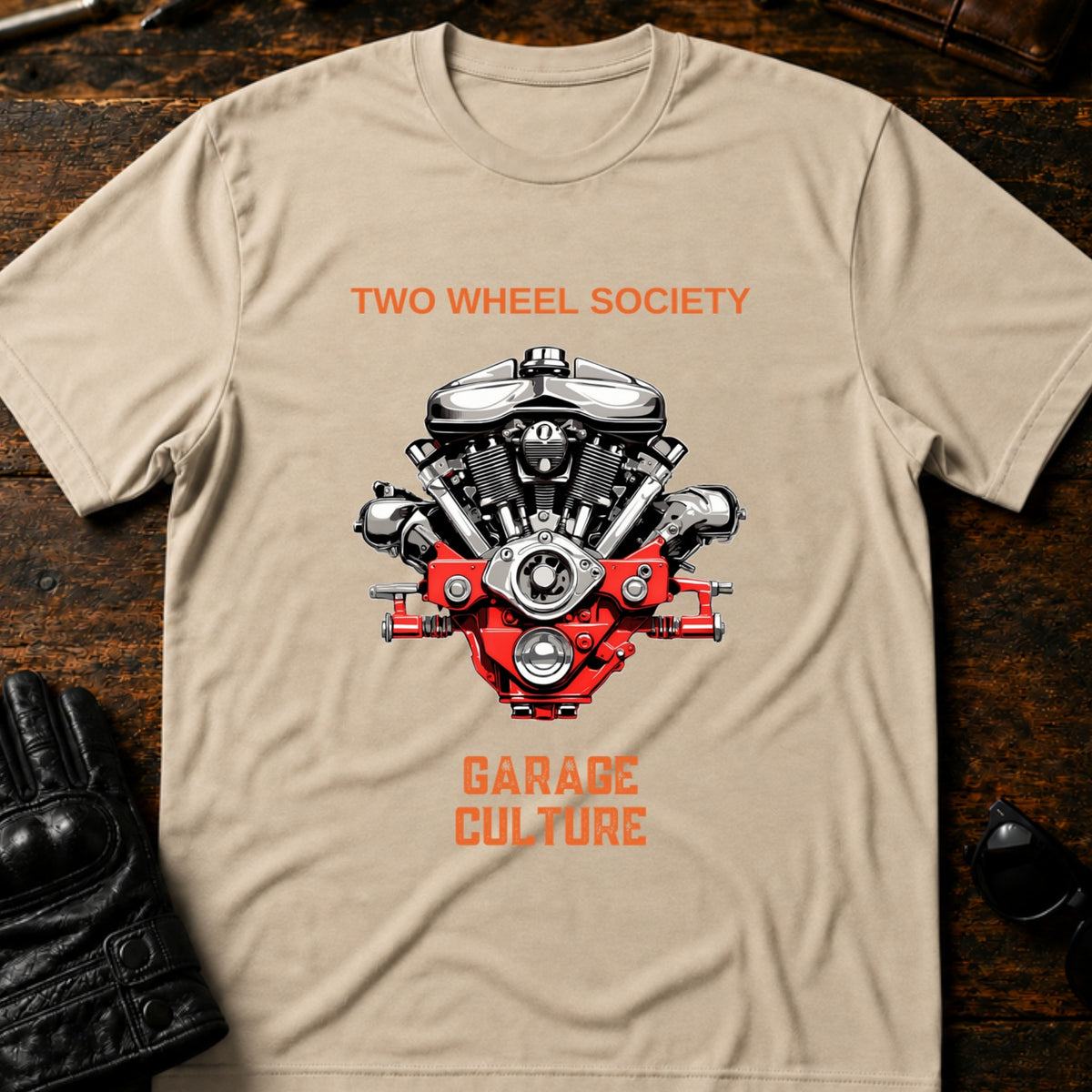 Garage Culture Vintage Art T-Shirt, sand