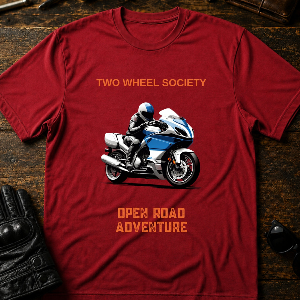 Open Road Adventure T-Shirt, cardinal red