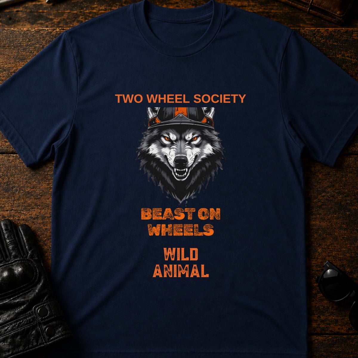 Wild Animal Rider T-Shirt, navy