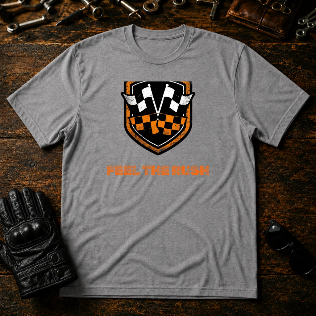 Speedway Spirit Badge T-Shirt - mockup 4 sport gray