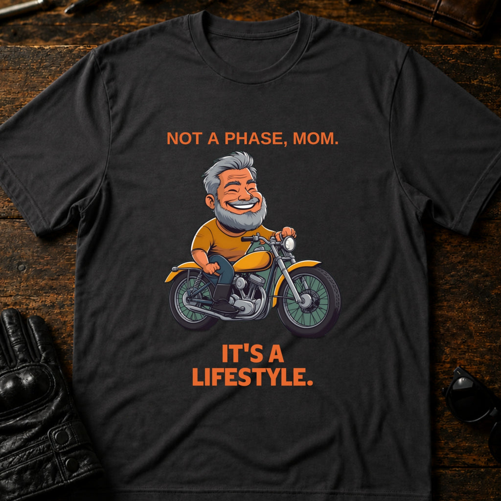 Not A Phase Mom Its A Lifestyle Biker T-Shirt - mockup 3 charcoal