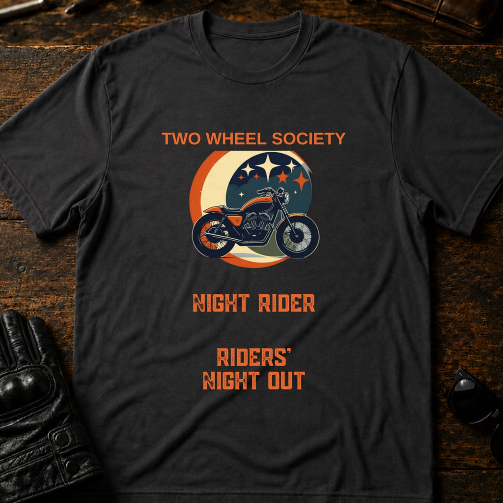 Riders Night Out T-Shirt - mockup 3 charcoal