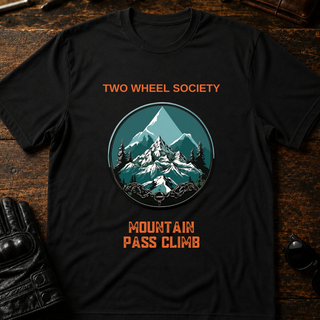 Mountain Pass Climb T-Shirt - mockup 1 black
