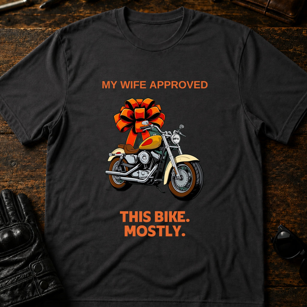 My Wife Approved This Bike T-Shirt - mockup 3 charcoal