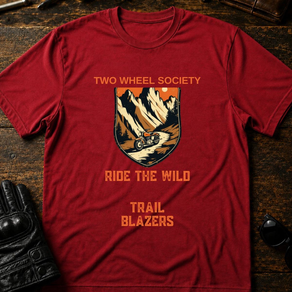Trail Blazers Badge T-Shirt, cardinal red