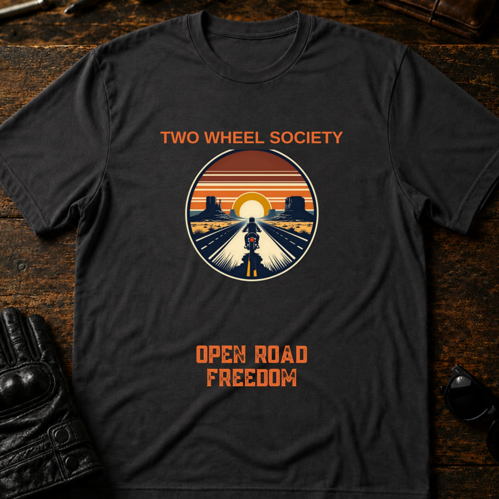Open Road Freedom T-Shirt - mockup 3 charcoal