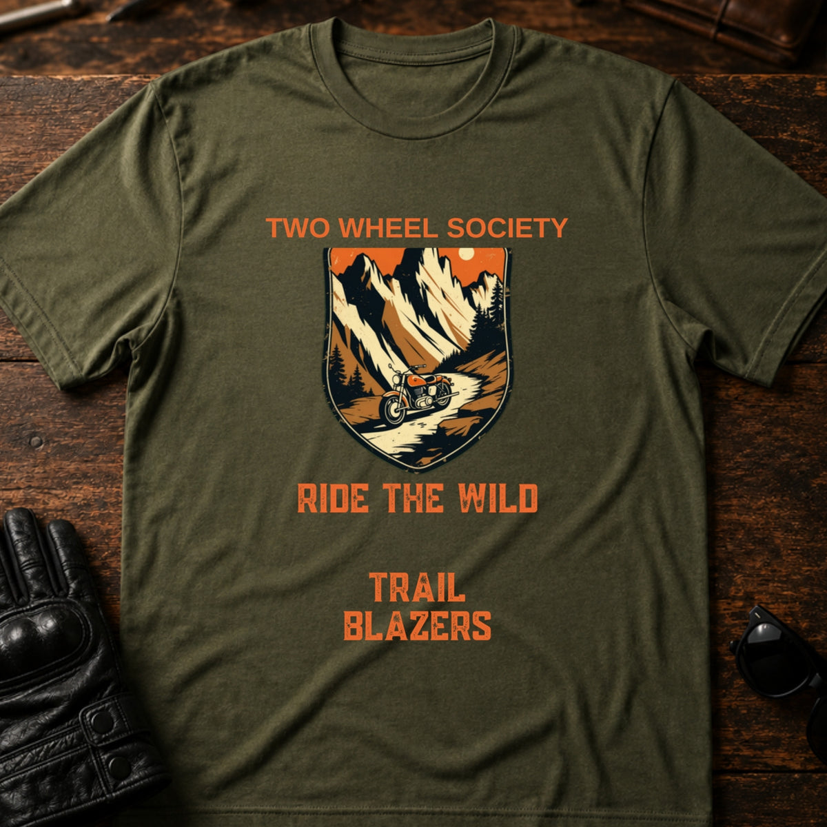 Trail Blazers Badge T-Shirt, military green