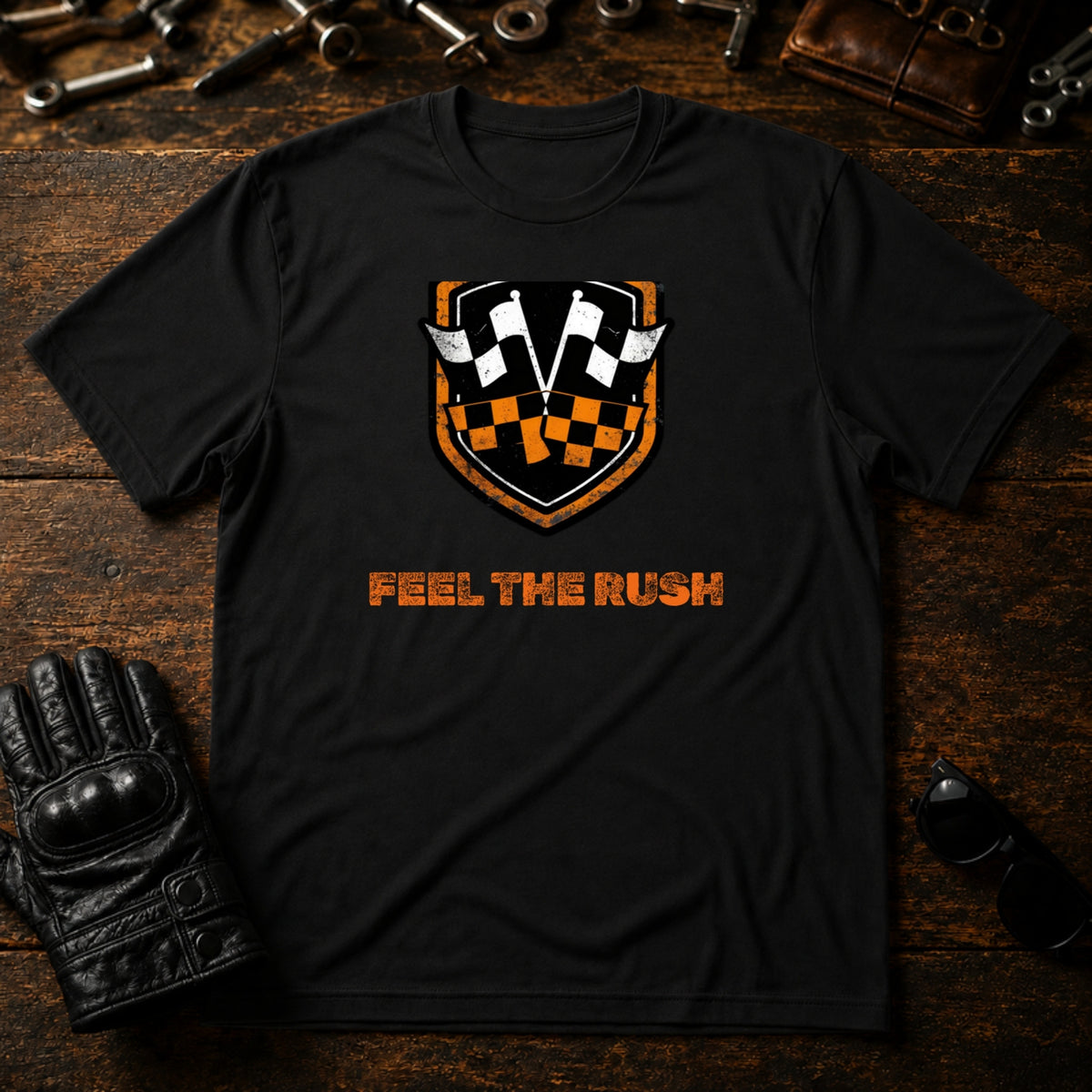 Speedway Spirit Badge T-Shirt - mockup 1 black