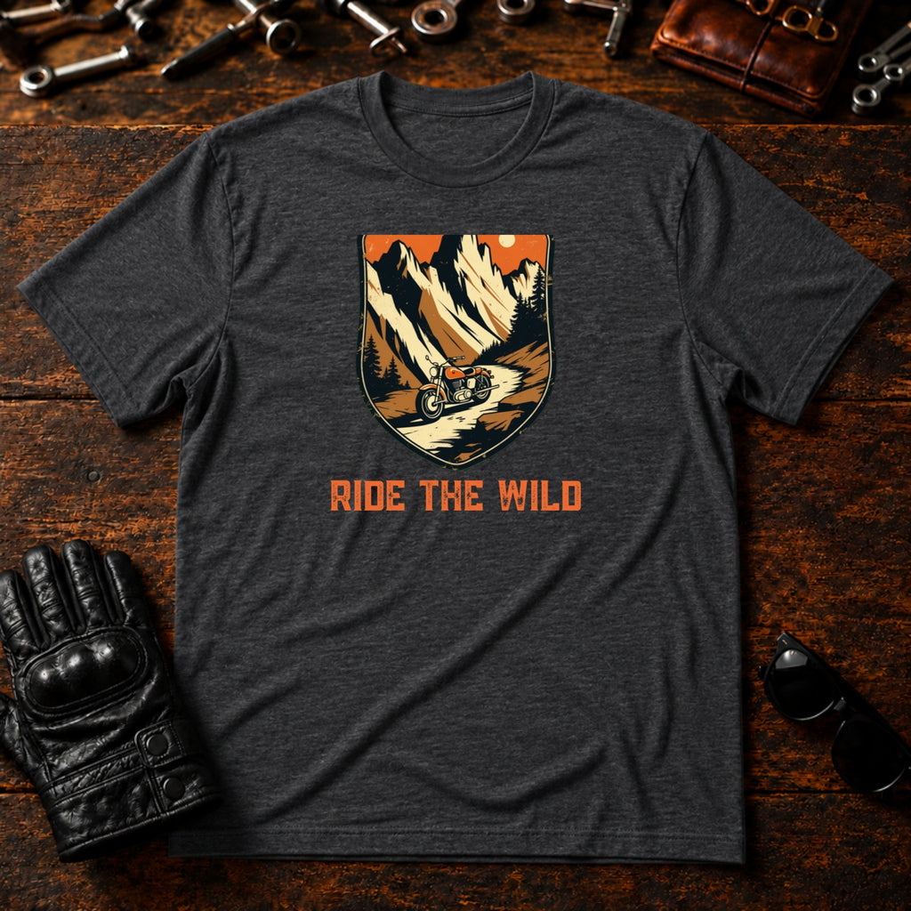 Trail Blazers Badge T-Shirt - mockup 8 dark heather