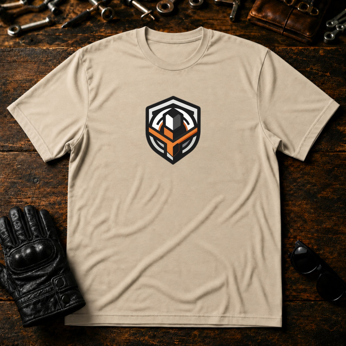Brotherhood Emblem T-Shirt - mockup 6 sand