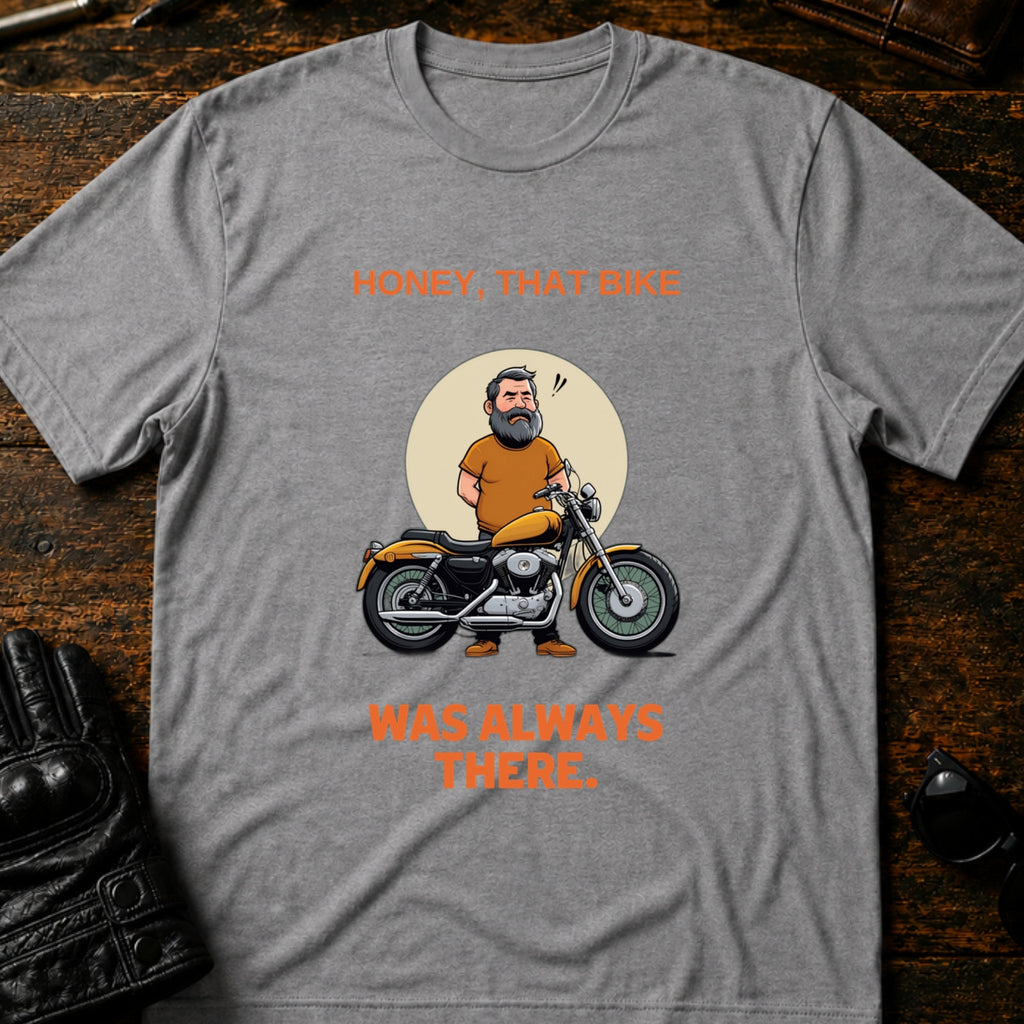 That Bike Was Always There Funny T-Shirt - mockup 4 sport gray