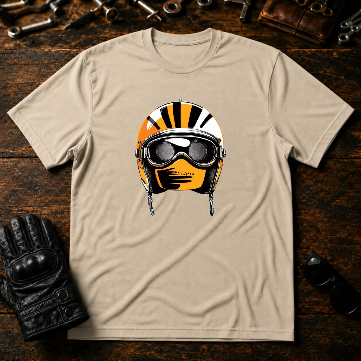Morning Ride Vibes T-Shirt - mockup 6 sand