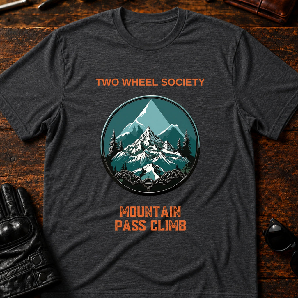 Mountain Pass Climb T-Shirt - mockup 8 dark heather