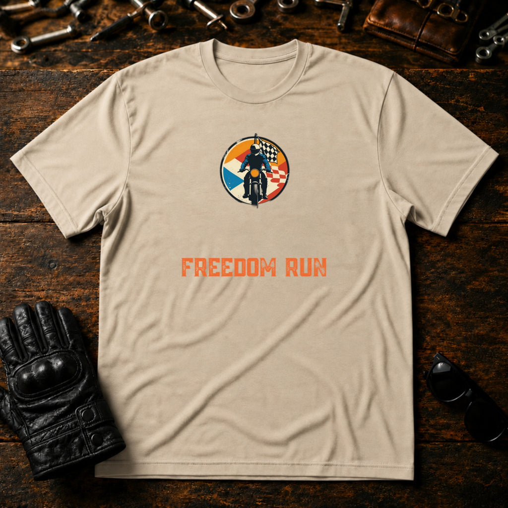 Solo Rider Badge T-Shirt - mockup 6 sand