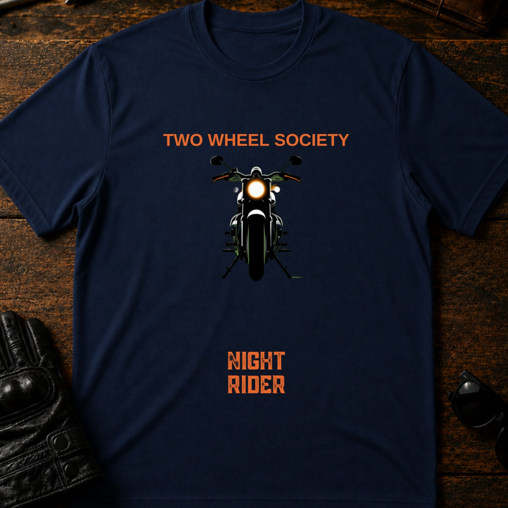 Night Rider Emblem T-Shirt - mockup 5 navy