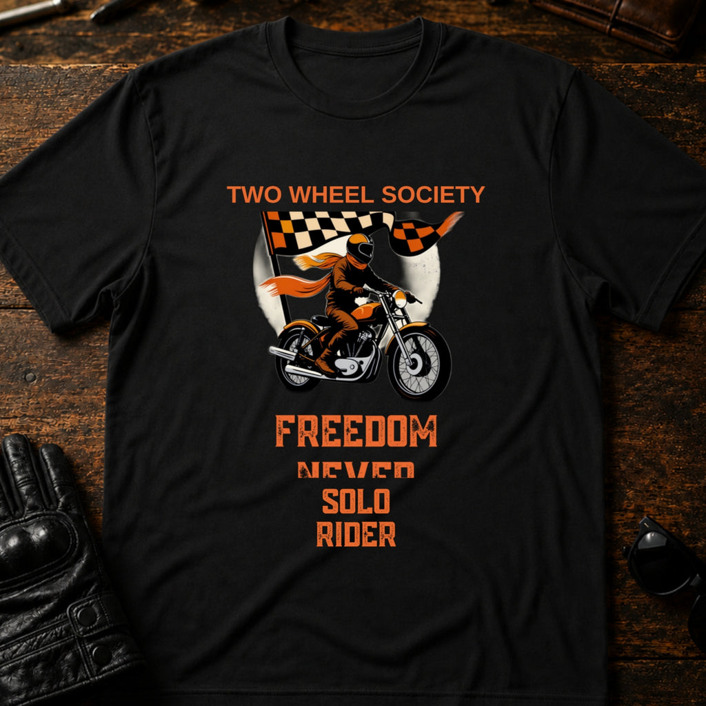 Solo Rider Badge T-Shirt - mockup 1 black