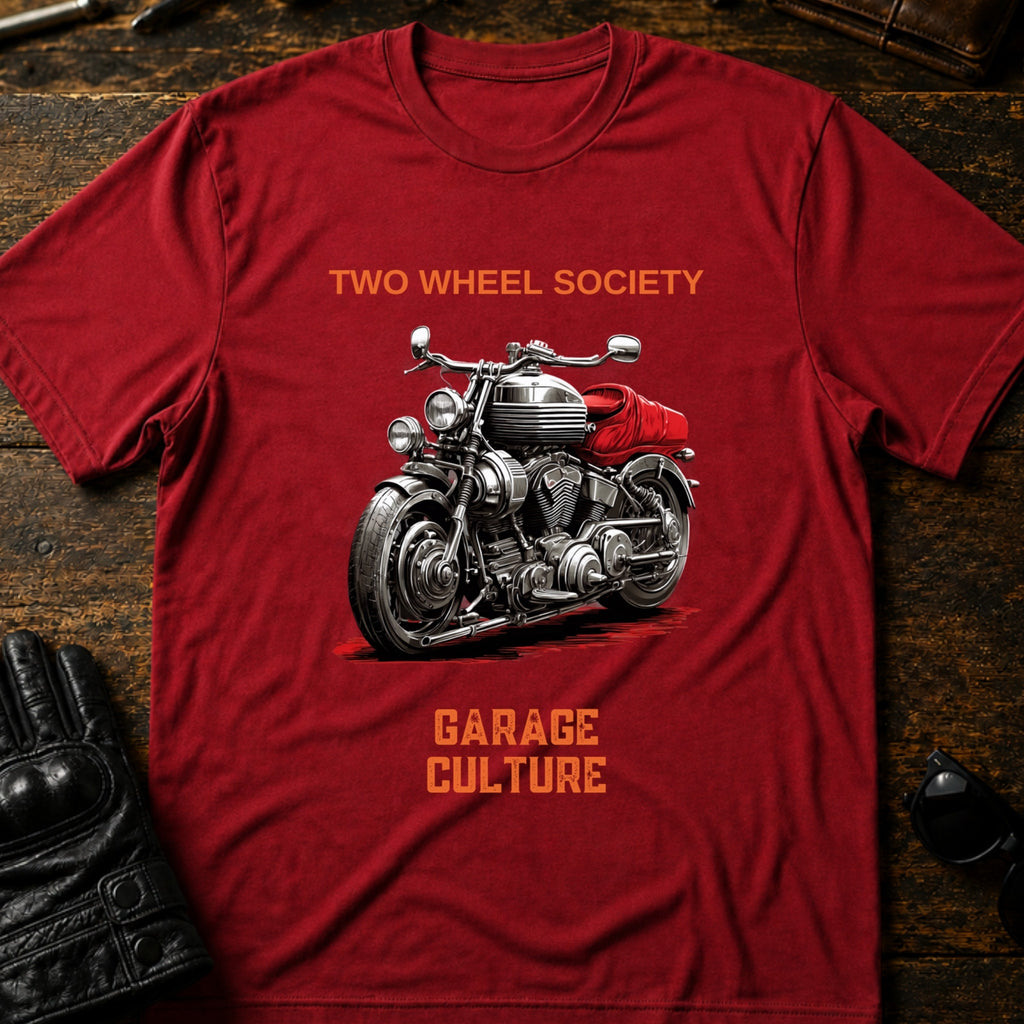 Garage Culture Vintage T-Shirt - mockup 7 cardinal red