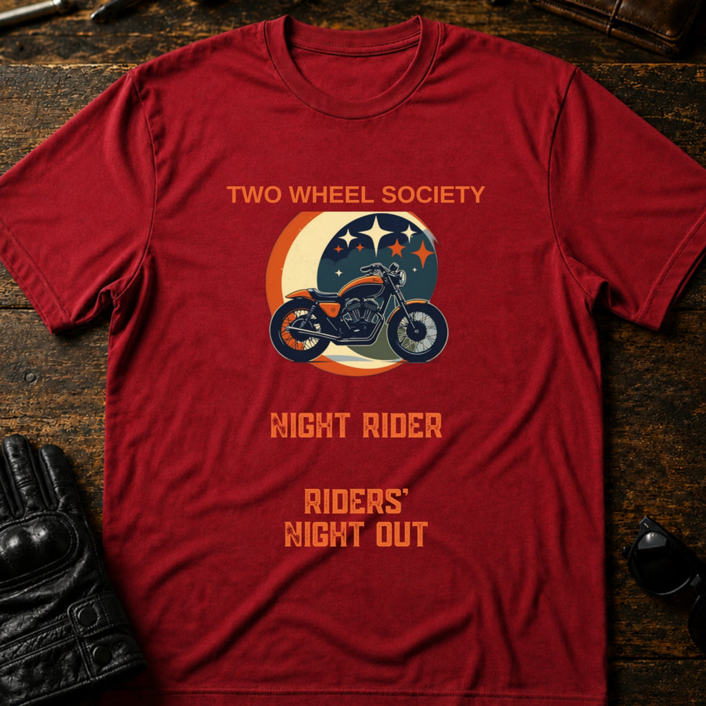 Riders Night Out T-Shirt - mockup 7 cardinal red