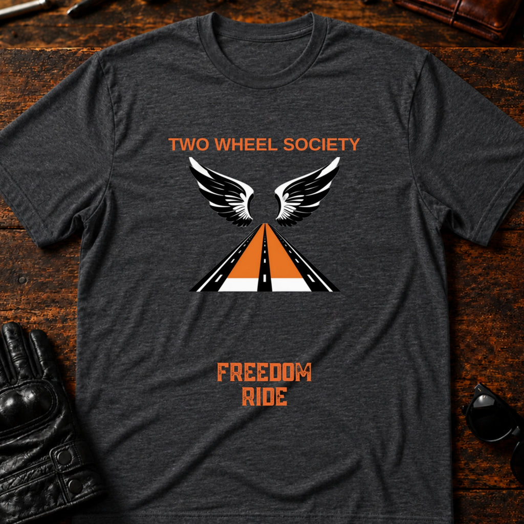 Freedom Ride Icon T-Shirt - mockup 8 dark heather