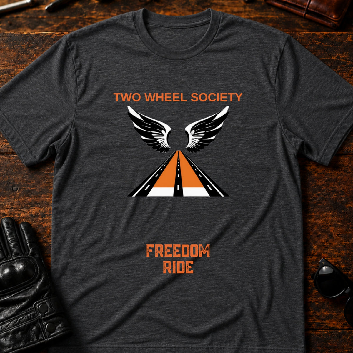 Freedom Ride Icon T-Shirt, dark heather