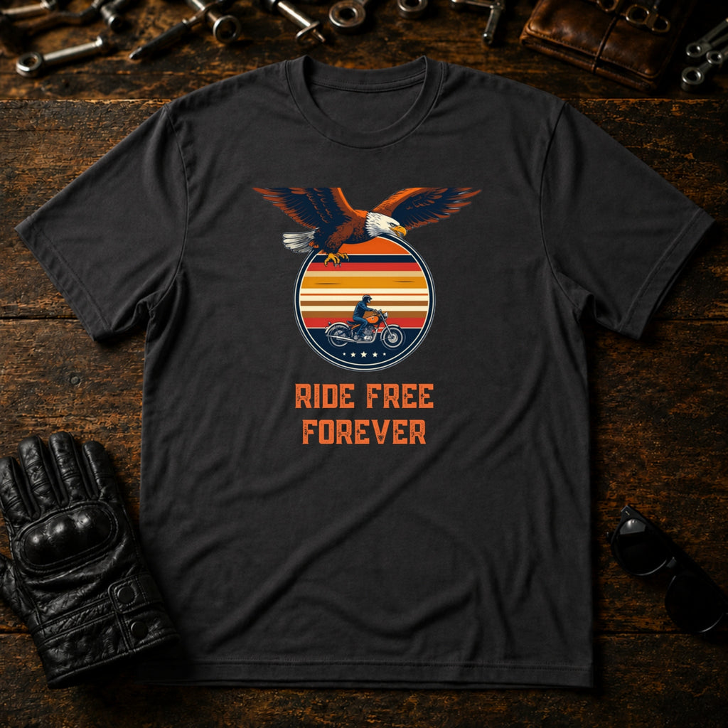Ride Free Forever T-Shirt - mockup 3 charcoal