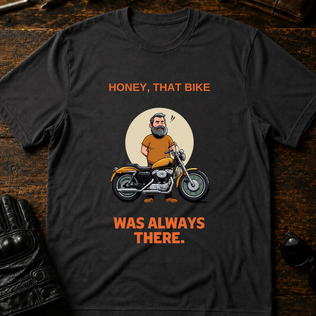 That Bike Was Always There Funny T-Shirt - mockup 3 charcoal