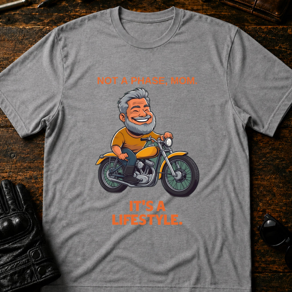 Not A Phase Mom Its A Lifestyle Biker T-Shirt - mockup 4 sport gray