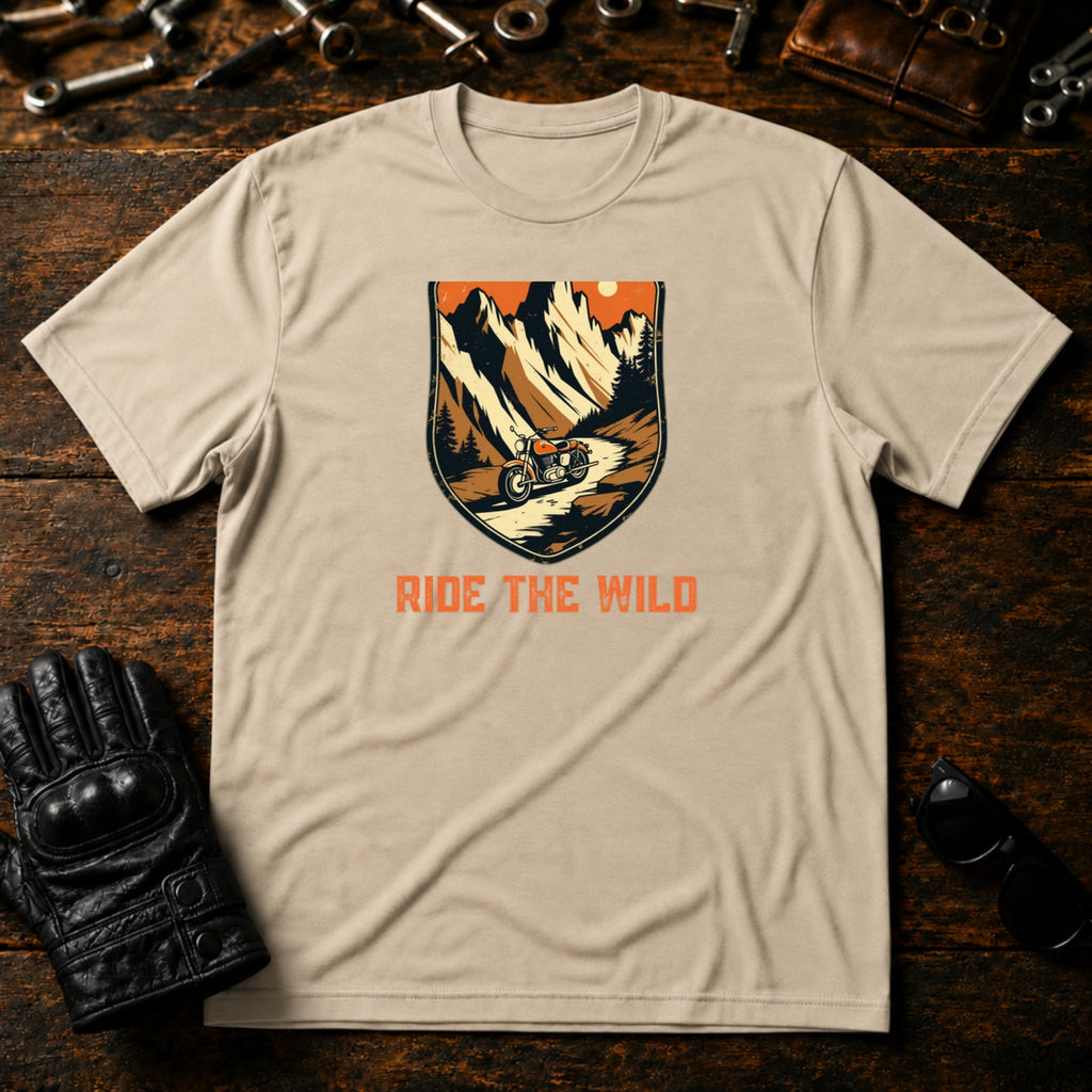 Trail Blazers Badge T-Shirt - mockup 6 sand