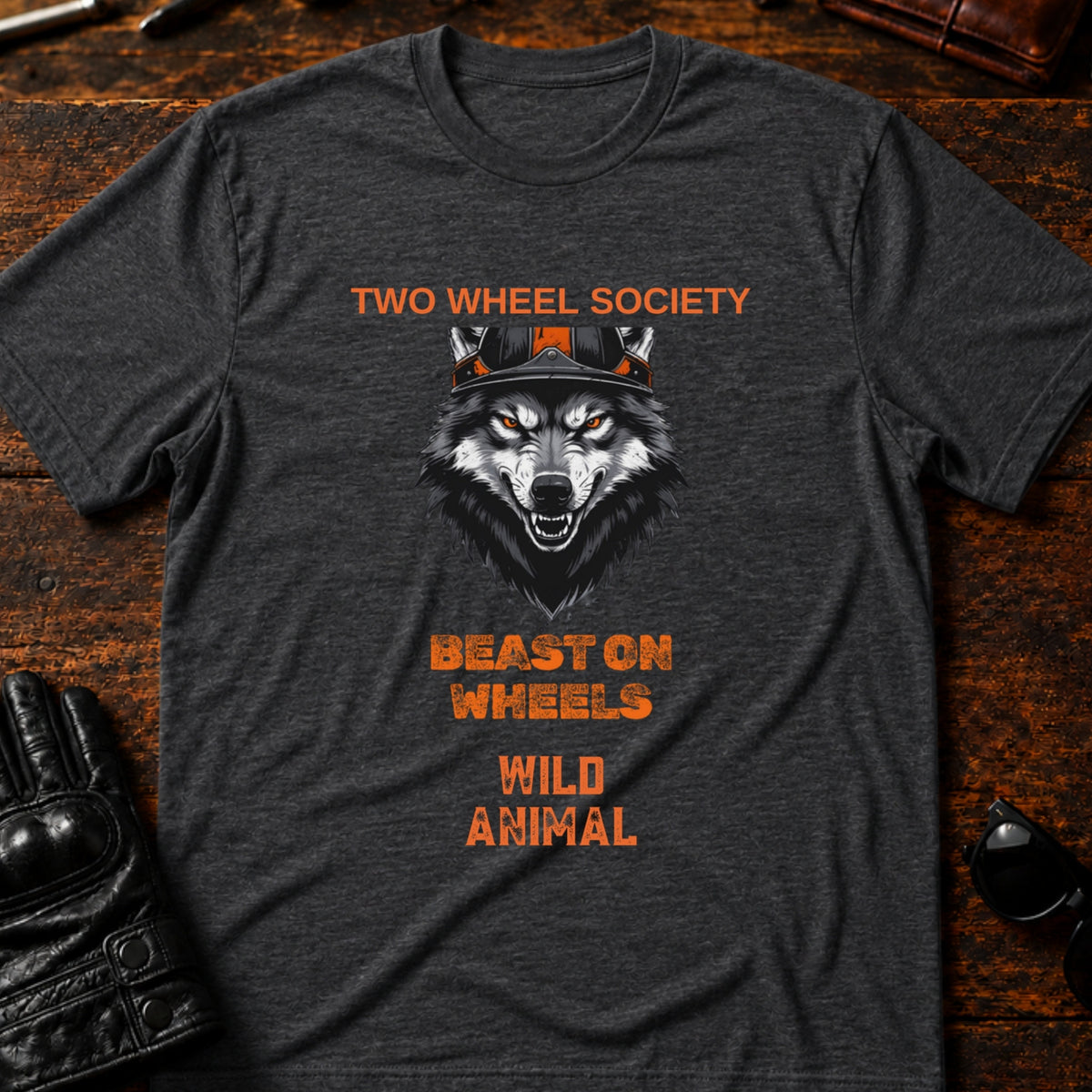 Wild Animal Rider T-Shirt, dark heather
