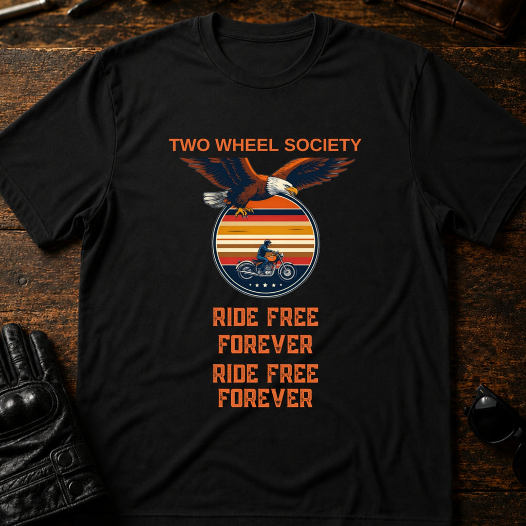 Ride Free Forever T-Shirt - mockup 1 black