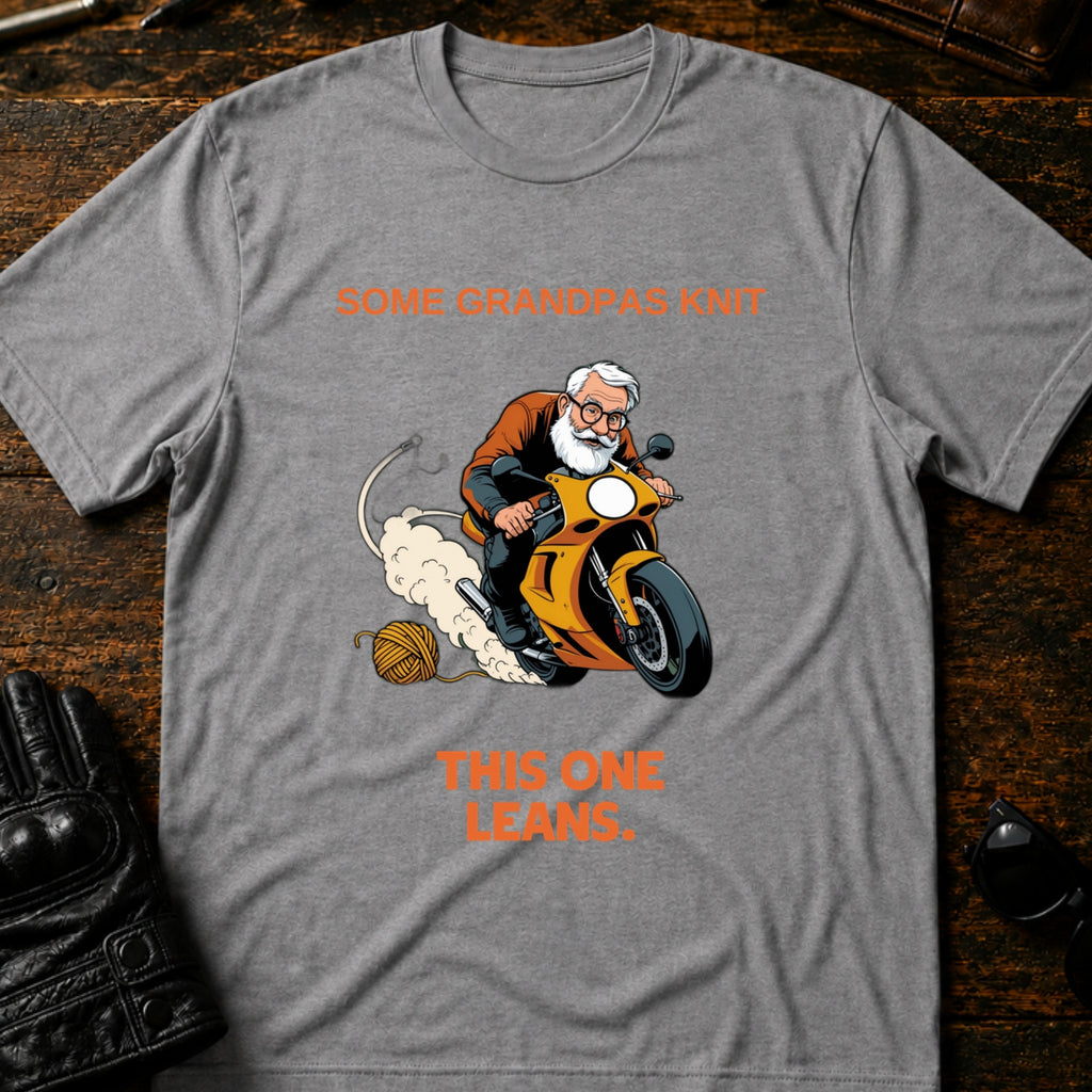 Some Grandpas Knit This One Leans T-Shirt - mockup 4 sport gray