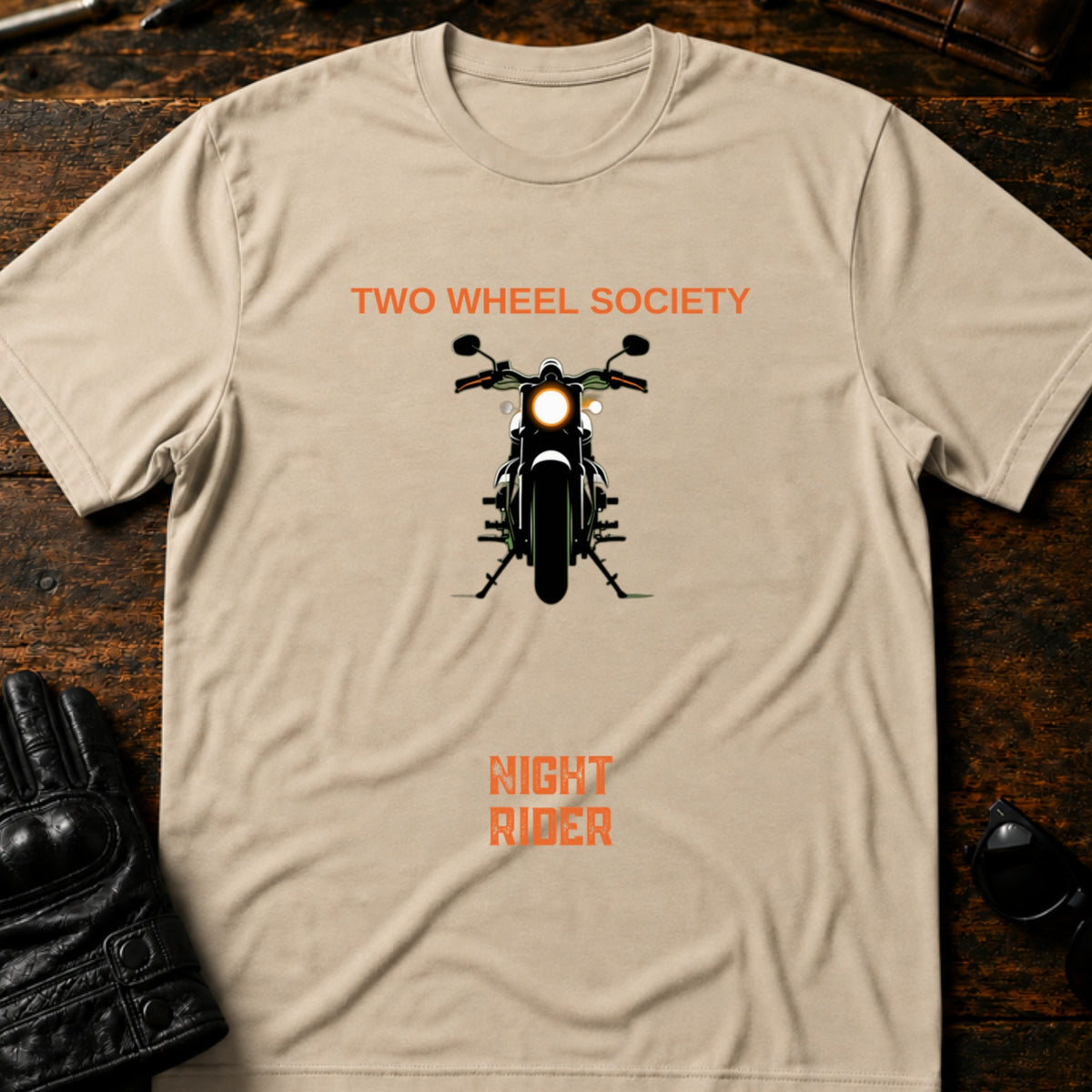 Night Rider Emblem T-Shirt, sand