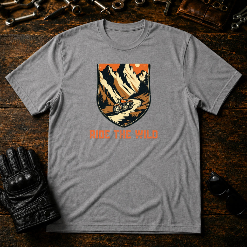 Trail Blazers Badge T-Shirt - mockup 4 sport gray