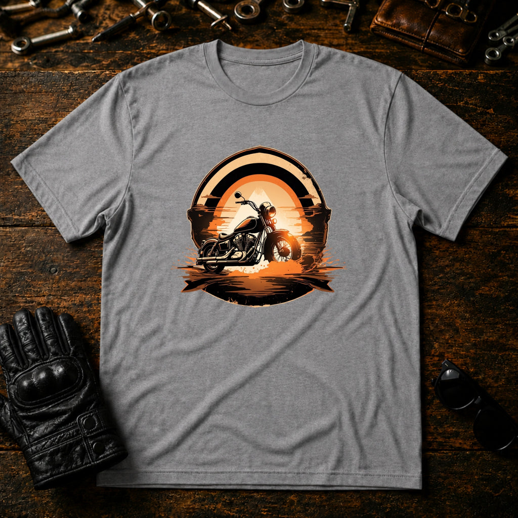 Sunrise Coffee Cruiser T-Shirt - mockup 4 sport gray