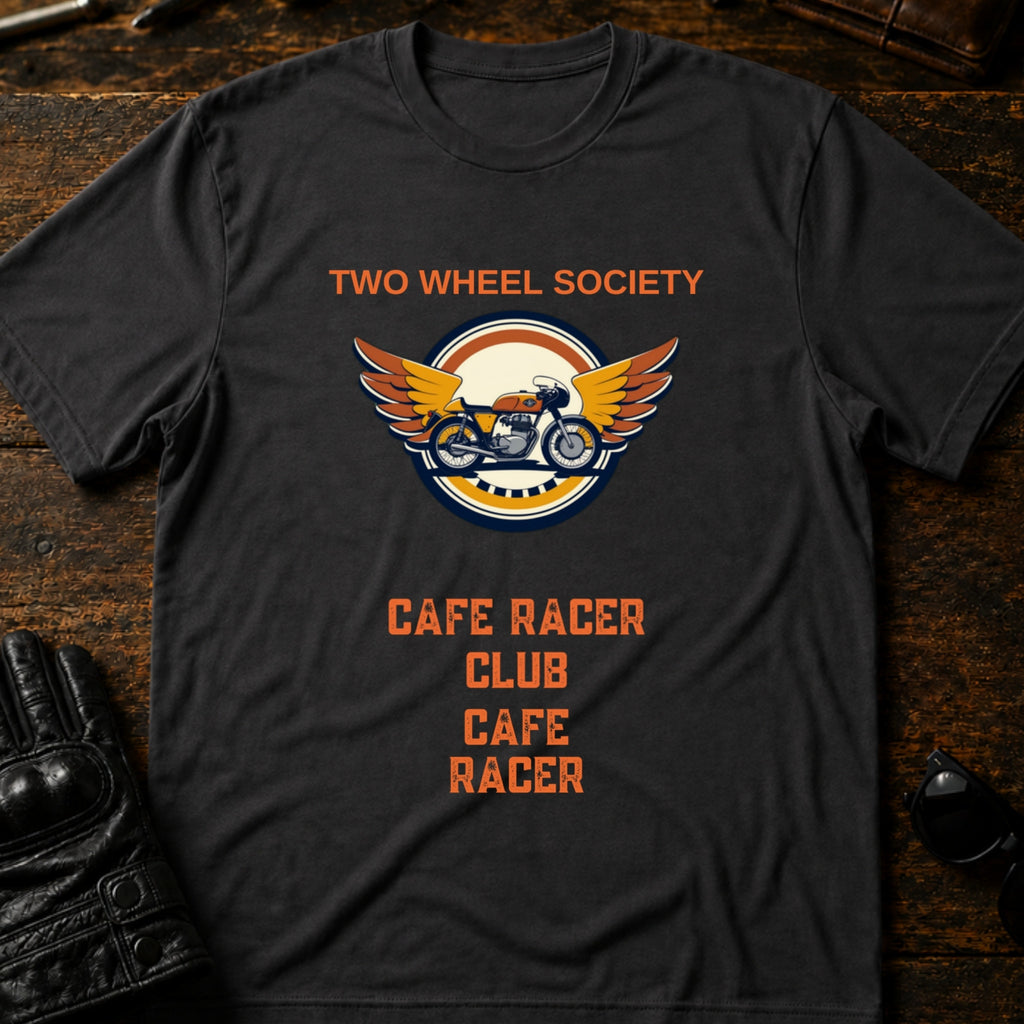 Cafe Racer Emblem T-Shirt - mockup 3 charcoal