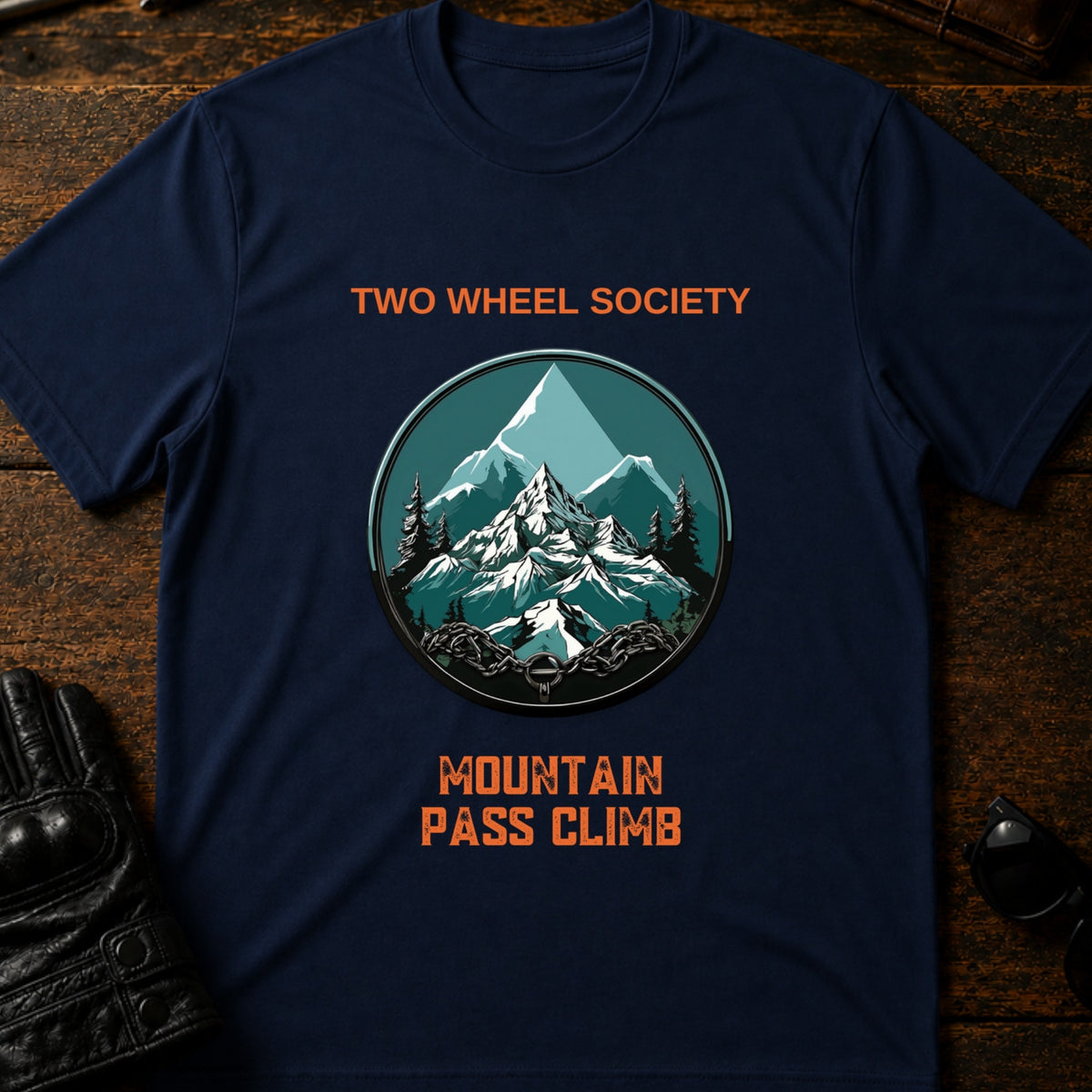 Mountain Pass Climb T-Shirt, navy