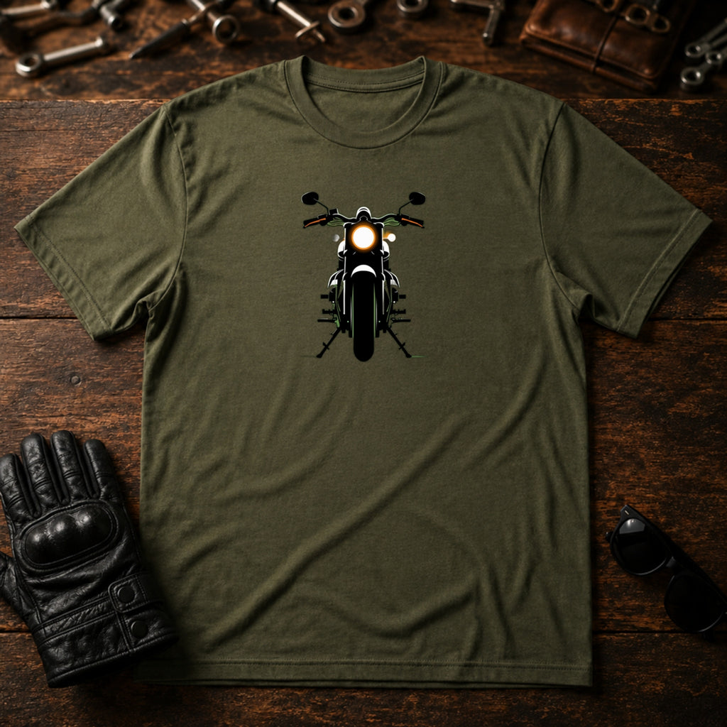 Night Rider Emblem T-Shirt - mockup 2 military green