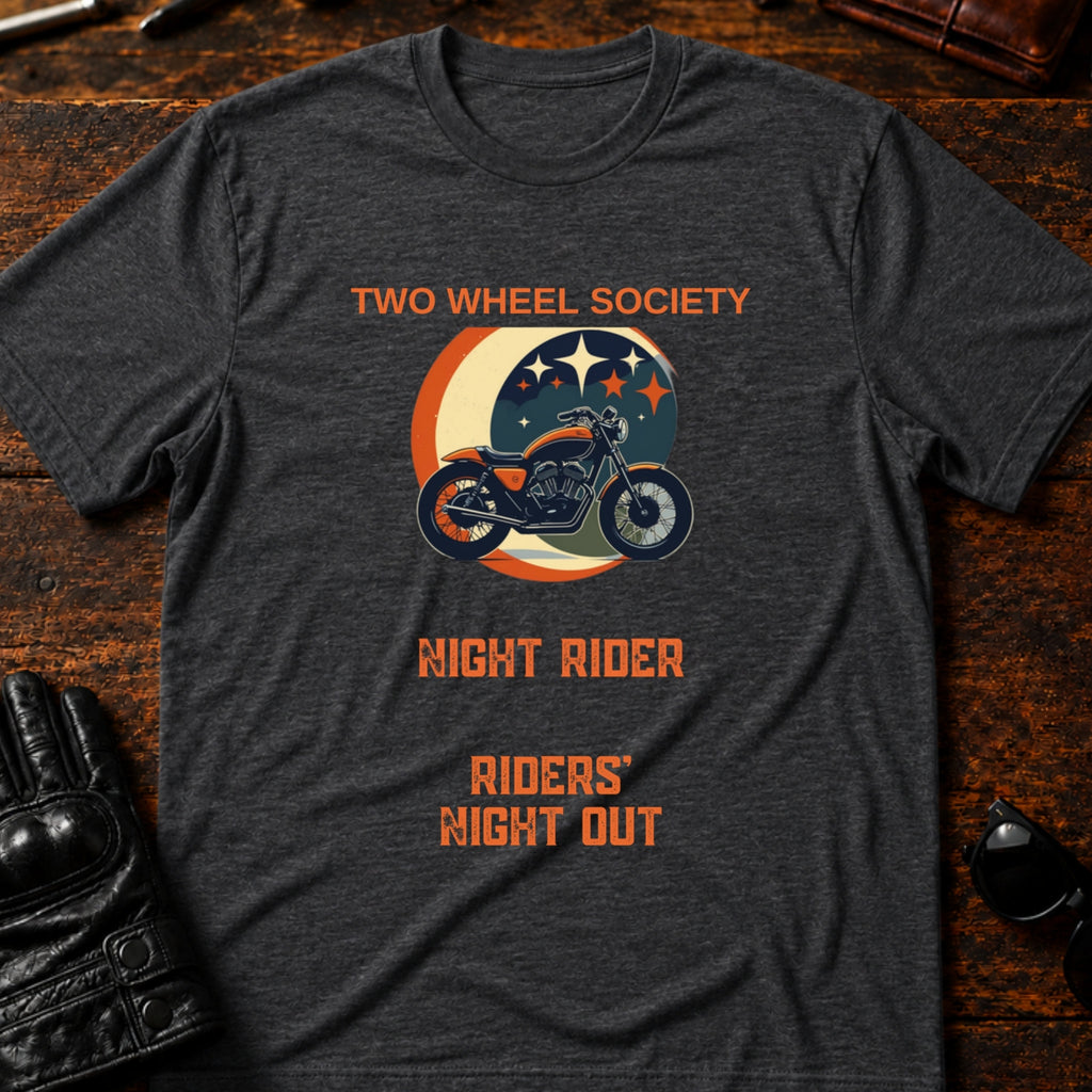 Riders Night Out T-Shirt - mockup 8 dark heather