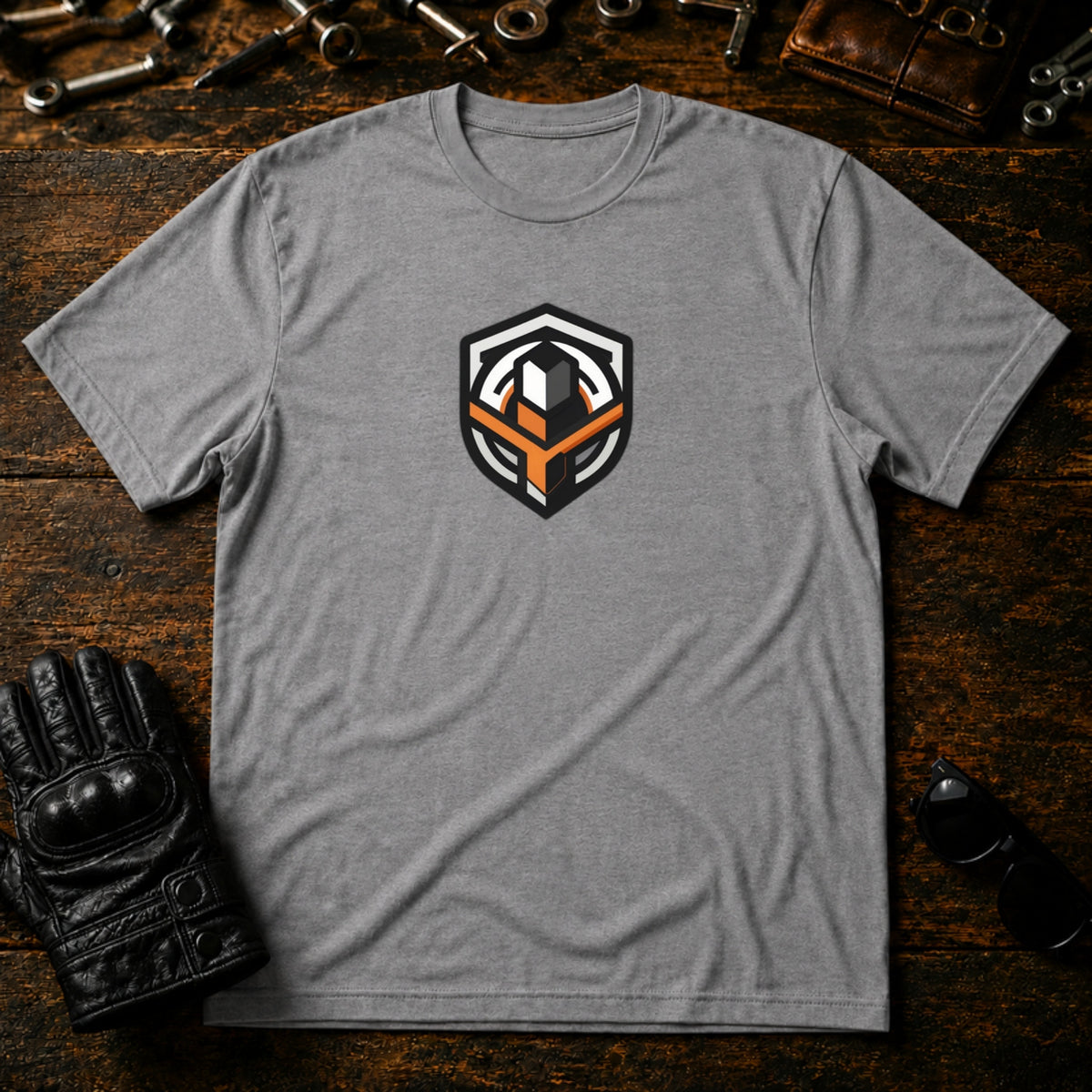 Brotherhood Emblem T-Shirt - mockup 4 sport gray