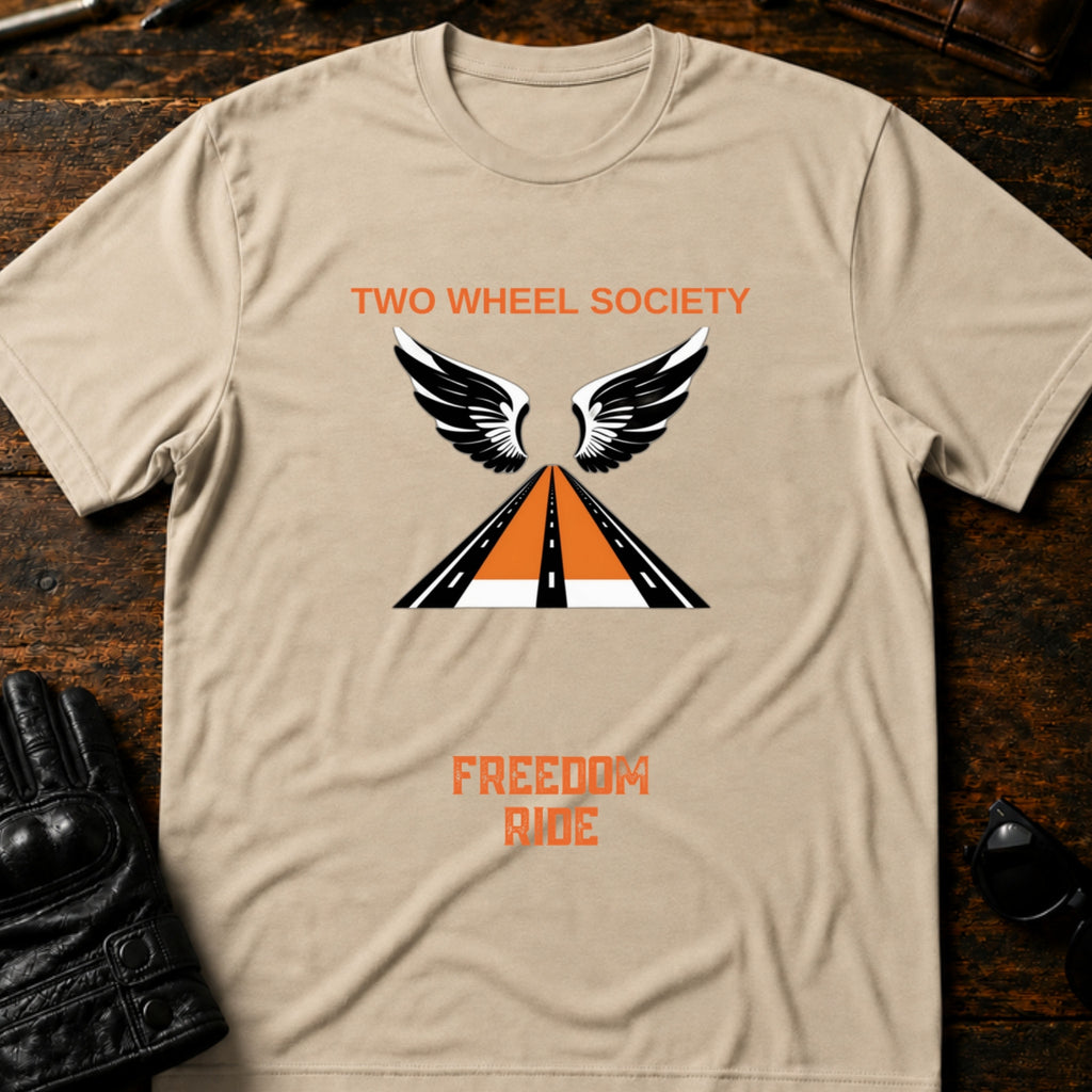 Freedom Ride Icon T-Shirt - mockup 6 sand